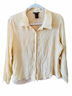 Missoni Cream Button-Down Embroidered Long-Sleeve Shirt